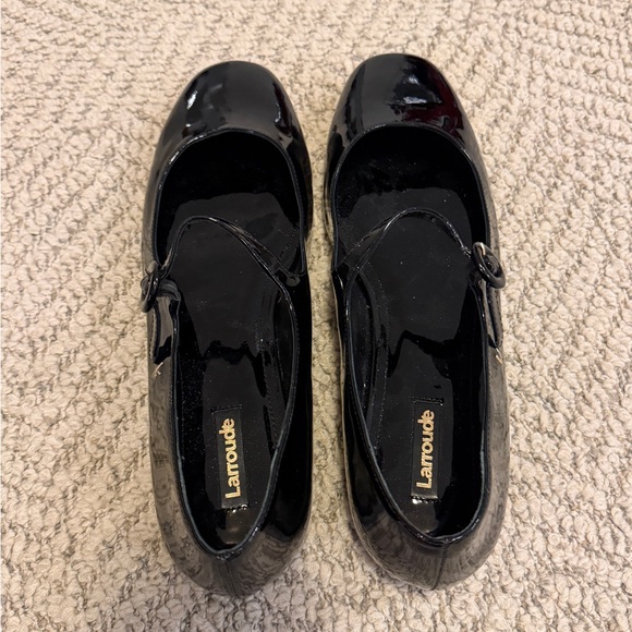 Larroudé Blair Mary Jane Flats (black patent) - Picture 3 of 6